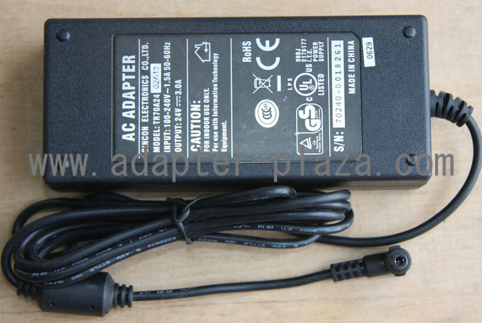 *Brand NEW* TR70A24 24V 3A (70W) AC DC Adapter POWER SUPPLY